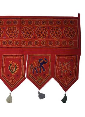 Lalhaveli Handmade Mirror Work Door Hanging 55 x 19 Inches 4