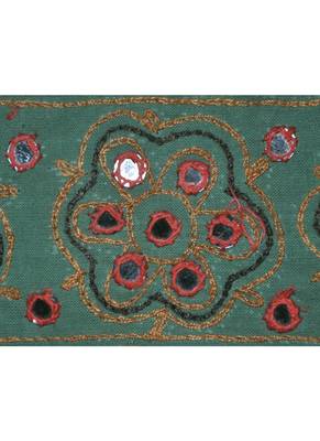 Handcrafted Elegant Mirror Work Design Handmade Embroidery Cotton Door Hangin... 2