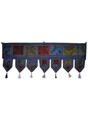 Rajasthani Handmade Patchwork Tapestry Decorative Cotton Door Toran 100 x 43 Cm 1