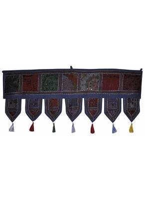 Lalhaveli Decorative Patchwork Valance Designer Door Hanging Cotton Tapestrie... 1