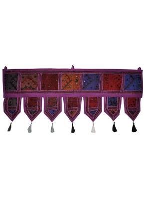 Lalhaveli Traditional Design Embroidered Door Valance Decorative Cotton Door ... 1
