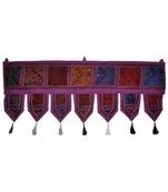 Lalhaveli Traditional Design Embroidered Door Valance Decorative Cotton Door ...