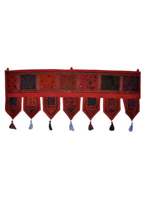 Designer Door Valance Embroidered Patchwork Cotton Toran Door Hanging Tapestr... 1