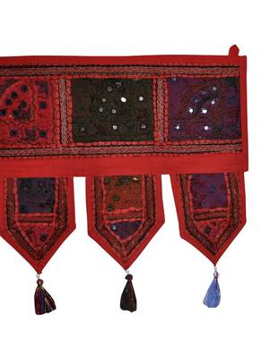 Designer Door Valance Embroidered Patchwork Cotton Toran Door Hanging Tapestr... 4