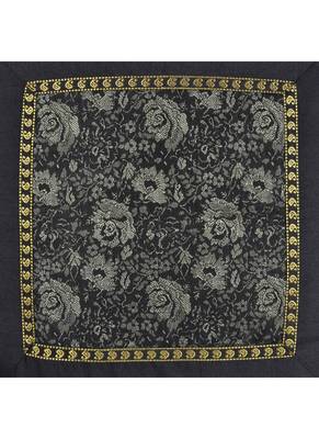 Lal Haveli Silk Fabric Square Shape Black Cushion Cover 24 x 24 Inch 2