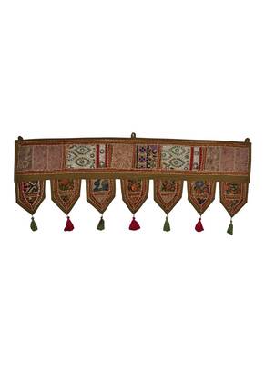 Decorative Entance Handmade Embroidery Work Design Cotton Toran Hanging 39 X ... 1