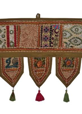 Decorative Entance Handmade Embroidery Work Design Cotton Toran Hanging 39 X ... 3