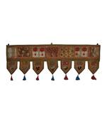 Lalhaveli Hand Embroidered Work Design Patchwork Toran Hanging 39 X 16 Inches