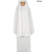 MyBatua White Khimar And Long Skirt Dua Prayer Set - Soft Viscose Jersey