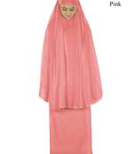 MyBatua Pink Khimar And Long Skirt Dua Prayer Set - Soft Viscose Jersey
