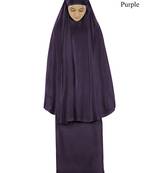 MyBatua Purple Khimar And Long Skirt Dua Prayer Set - Soft Viscose Jersey