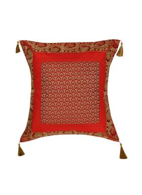 Lal Haveli Home Decorative Designer Square Silk Cushion Cover 18 x 18 Inch 1