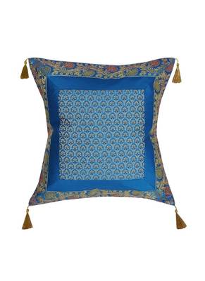 Lal Haveli Room Decorative Designer Throw Pillow Silk Cushion Cover 18 x 18 Inch 1