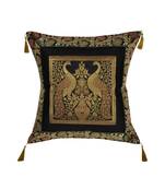 Lal Haveli Decorative Peacock Design Silk Cushion Cover 18 x 18 Inch