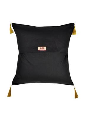 Lal Haveli Decorative Peacock Design Silk Cushion Cover 18 x 18 Inch 3