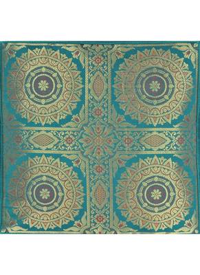 Lal Haveli Green Color Silk Single Cushion Cover 18 x 18 Inch 2