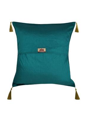 Lal Haveli Green Color Silk Single Cushion Cover 18 x 18 Inch 3
