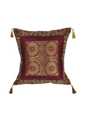Lal Haveli Home Decorative Handmade Designer Silk Cushion Cover 18 x 18 Inch 1