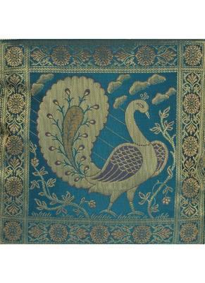 Lal Haveli Sofa Decorations Handmade Peacock Design Decorative Cushion Cover 16 x 16 Inch 2