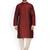 Maroon Plain Silk Blend Kurta Pajama