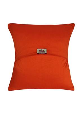 Lal Haveli Rajasthani Handmade Paisley Design Silk Throw Cushion Cover 16 x 16 Inch 3