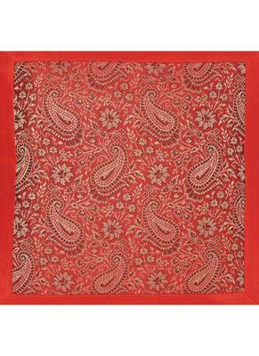 Lal Haveli Red Color Handmade Paisley Design Silk Cushion Cover 18 x 18 Inch 2