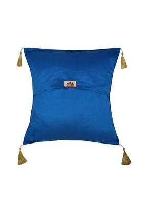Lal Haveli Decorative Peacock Design Room Decor Silk Cushion Cover 18 x 18 Inch 3
