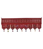 Handmade Mirror Work Design Cotton Door Hanging Toran 56 X 18 Inches
