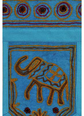 Decorative Hand Embroidery Work Design Cotton Toran Tapestry 56 X 18 Inches 3