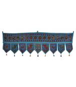 Traditional Handmade Mirror Work Design Embroidered Cotton Toran Hanging 56 X...