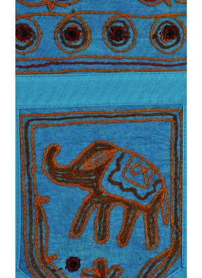 Mirror Work Design Cotton Door Hanging Toran 56 X 18 Inches 3