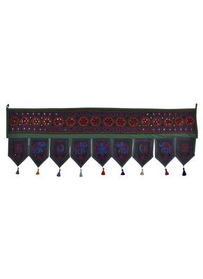 Traditional Embroidery Design Cotton Indian Toran 56 X 18 Inches 1