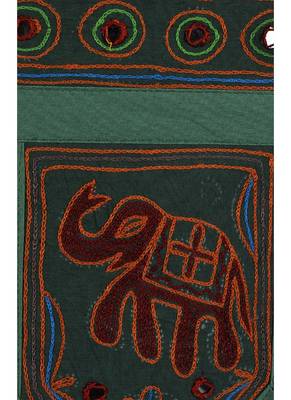 Embroidered Mirror Work Design Decorative Door Hanging 56 X 18 Inches 3