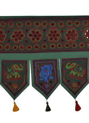 Decorative Embroidery Cotton Door Hanging Topper Tapestry 56 X 18 Inches 2