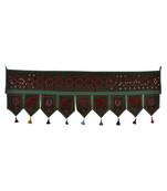 Mirror Work Decorative Embroidery Deisgn Cotton Door Hanging 56 X 18 Inches
