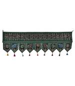 Embroidered Mirror Work Home Decor Cotton Door Hanging 56 X 18 Inches