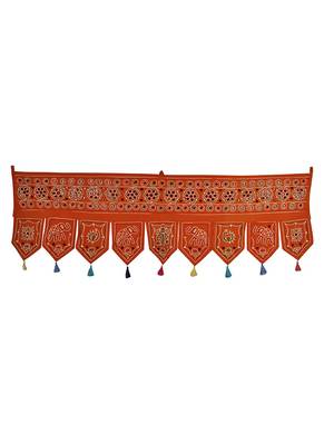 Ethnic Handmade Mirror Work Decorative Embroidery Design Cotton Door Hanging ... 1