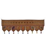 Jaipuri Embroidered Mirror Work Design Elegant Cotton Door Hanging 56 X 18 In...