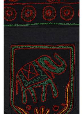 Elephant Embroidered Design Decorative Door Hanging 56 X 18 Inches 3