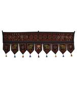 Mirror Embroidery Design Cotton Window Valance 56 X 18 Inches