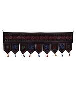 Traditional Handmade Embroidered Design Cotton Door Hanging 56 X 18 Inches
