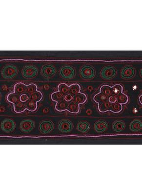 Vintage Embroidery Mirror Design Cotton Door Hanging 56 X 18 Inches 3
