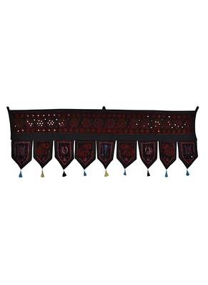 Home Decorative Handmade Embroidery Mirror Work Design Door Hanging 56 X 18 I... 1