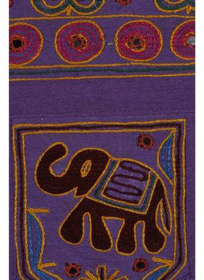 Jaipuri Handmade Decorative Embroidery & Mirror Work Design Cotton Door Hangi... 3