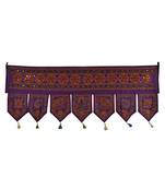 Rajasthani Handmade Mirror & Embroidered Work Design Cotton Door Valance 42 X...