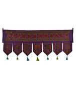 Elegant Mirror Work Embroidery Work Design Cotton Door Hanging 42 X 18 Inches