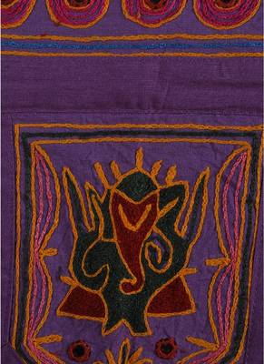 Lal Haveli Mirror Work Embroidery Work Design Cotton Door Toran Tapestry 42 X 18 inches 3