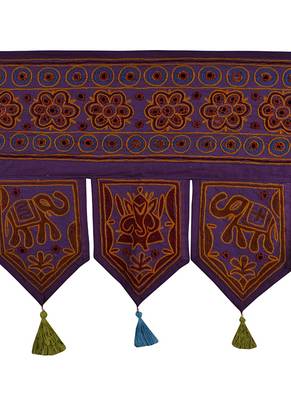 Home Decorative Embroidery Cotton Door Hanging Toran 42 X 18 Inches 2
