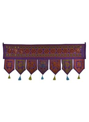 Lalhaveli Handmade Embroidery Work Design Cotton Door Hanging Toran 42 X 18 I... 1