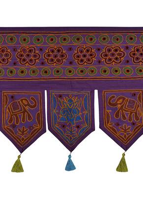 Lalhaveli Handmade Embroidery Work Design Cotton Door Hanging Toran 42 X 18 I... 2
